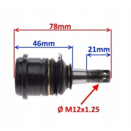 Lower wishbone end pin for ATV 250, dimensions