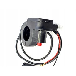 Throttle handle with pocket bike starter switch