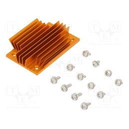 1 pcs x Advanced Thermal Solutions - ATS-1099-C1-R0 - Heatsink: extruded, grilled, BGA, golden, L: 58mm, W: 37mm, H: 11.4mm