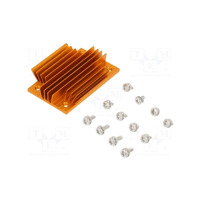 1 pcs x Advanced Thermal Solutions - ATS-1099-C1-R0 - Heatsink: extruded, grilled, BGA, golden, L: 58mm, W: 37mm, H: 11.4mm
