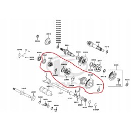 Walek mode sprocket shifter shaft gearbox kymco mxu 300 300r new