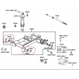 Kymco MXU 500 rear swing arm repair kit