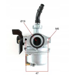 Carburetor for ATV 110 King Los, manual choke carburetor PZ19