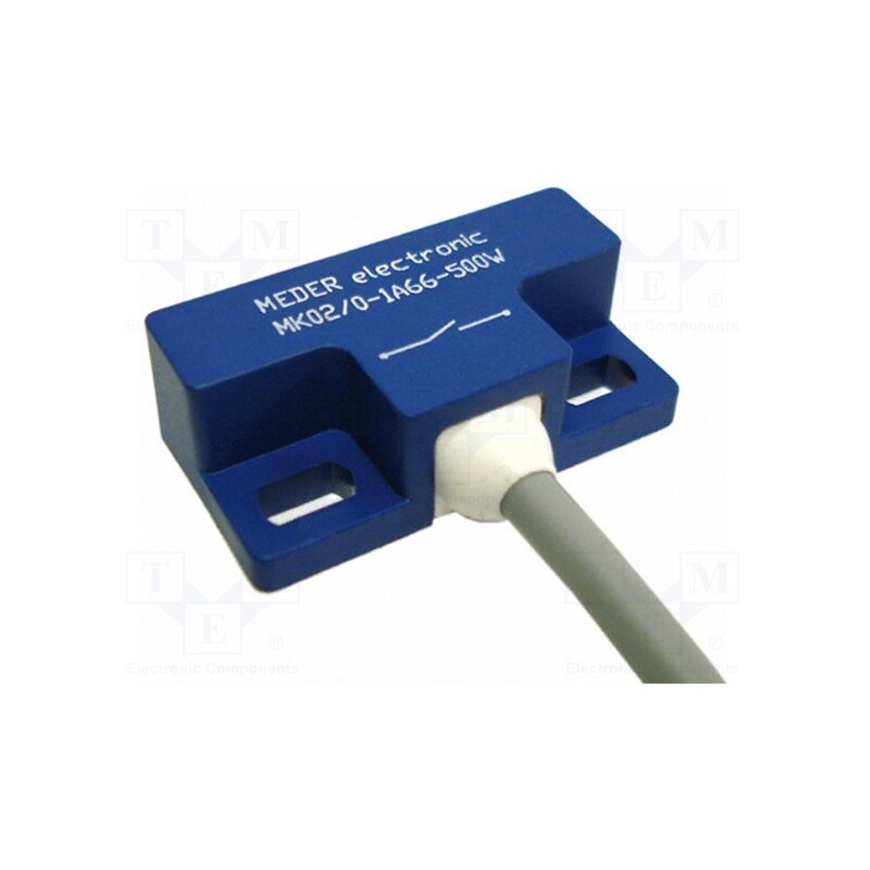 1 pcs x MEDER - MK02/0-1B90-500W - Reed switch, Range: 7.5mm, Pswitch: 3W, 32.4x16.7x10mm, 0.25A, MM2