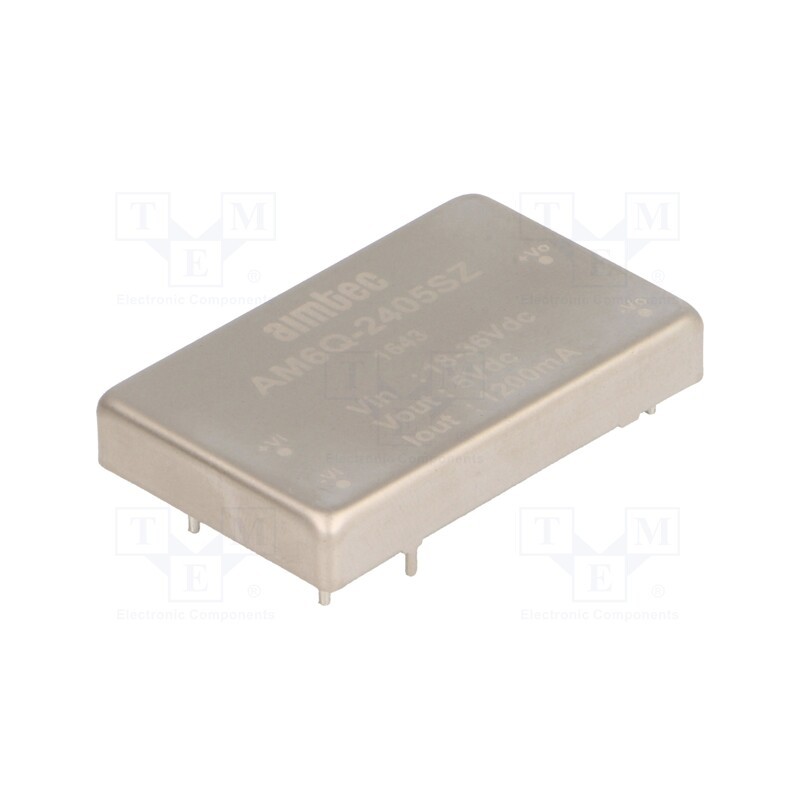 1 pcs x AIMTEC - AM6Q-2405SZ - Converter: DC/DC, 6W, Uin: 18÷36V, Uout: 5VDC, Iout: 1.2A, 1,7'x1,1'