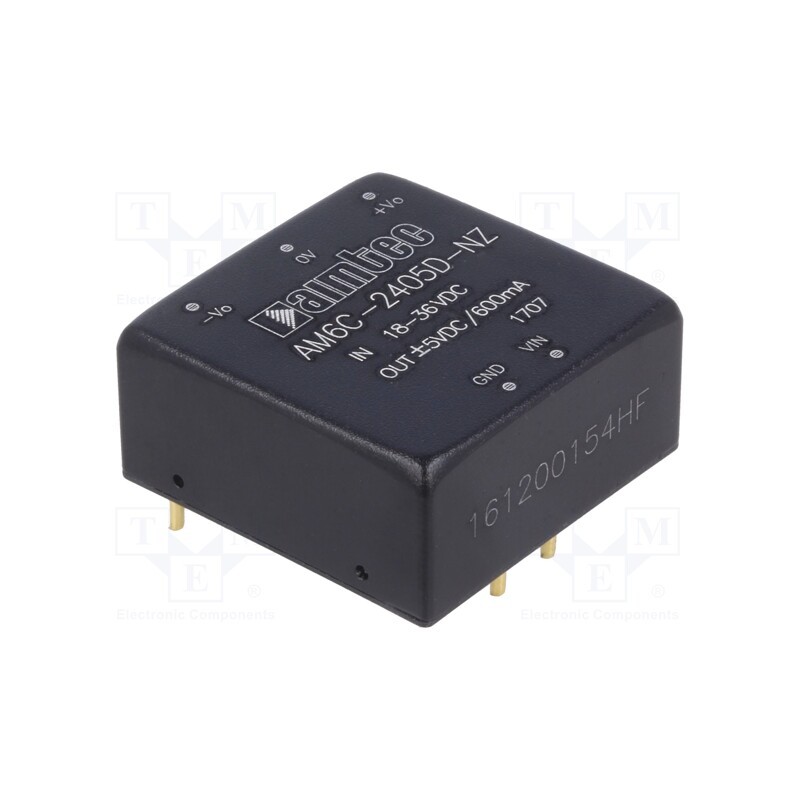 1 pcs x AIMTEC - AM6C-2405D-NZ - Converter: DC/DC, 6W, Uin: 18÷36V, Uout: 5VDC, Uout2: -5VDC, 1'x1'