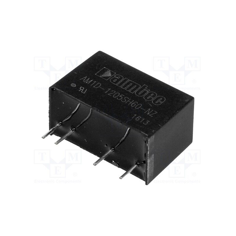1 pcs x AIMTEC - AM1D-1205SH60-NZ - Converter: DC/DC, 1W, Uin: 10.8÷13.2V, Uout: 5VDC, Iout: 200mA, SIP7