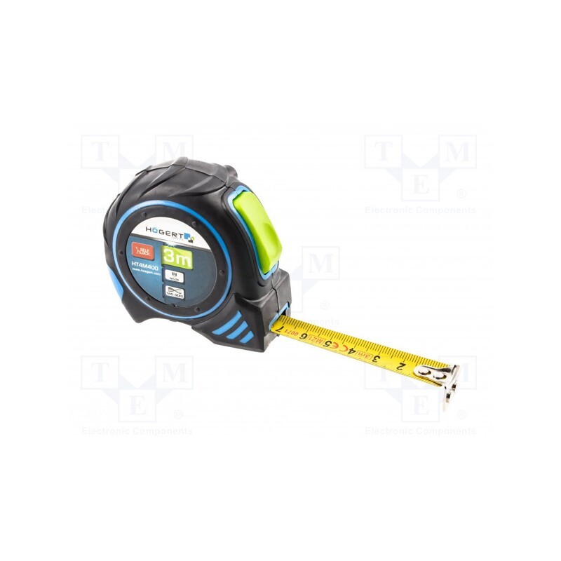 1 pcs x Hu00d6GERT TECHNIK - HT4M400 - Measuring tape, L: 3m, Width: 16mm, Class: II