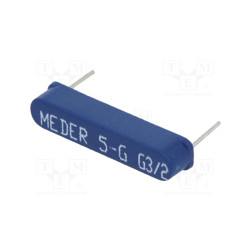 1 pcs x MEDER - MK06-5-G - Reed switch, Range: 35÷40AT, Pswitch: 10W, 2.8x3.2x14.3mm, 0.5A