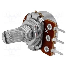 2 pcs x SR PASSIVES - R16148-1A-2-A100K - Potentiometer: shaft, single turn, 100kΩ, 63mW, ±20%, THT, 6mm, mono