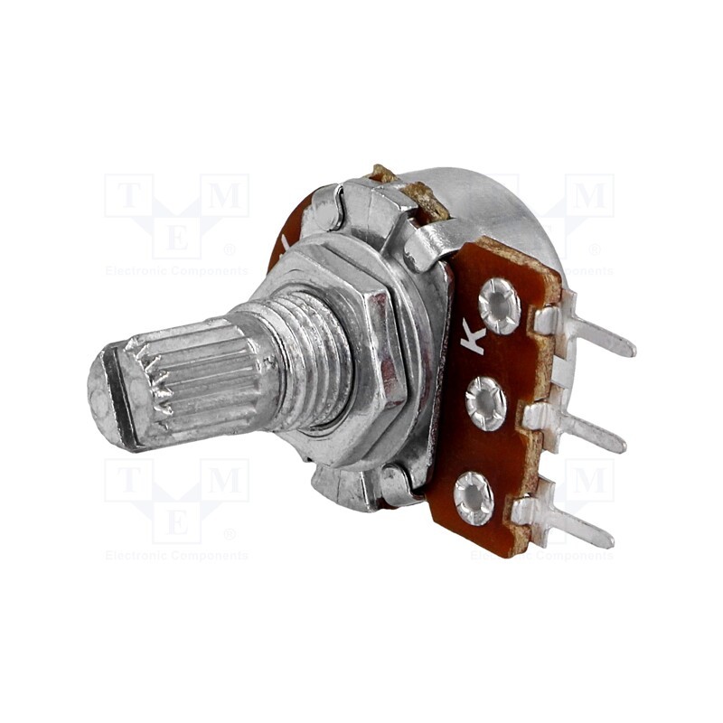 2 pcs x SR PASSIVES - R16148-1A-2-A100K - Potentiometer: shaft, single turn, 100kΩ, 63mW, ±20%, THT, 6mm, mono