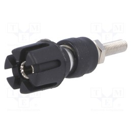 1 pcs x CLIFF - - - Socket, 4mm banana, 24A, 33mm, black, gold-plated, on panel