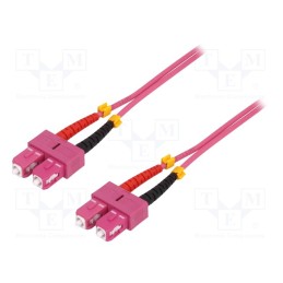1 pcs x LOGILINK - FP4SC05 - Fiber patch cord, OM4, SC/UPC,both sides, 5m, LSZH, pink