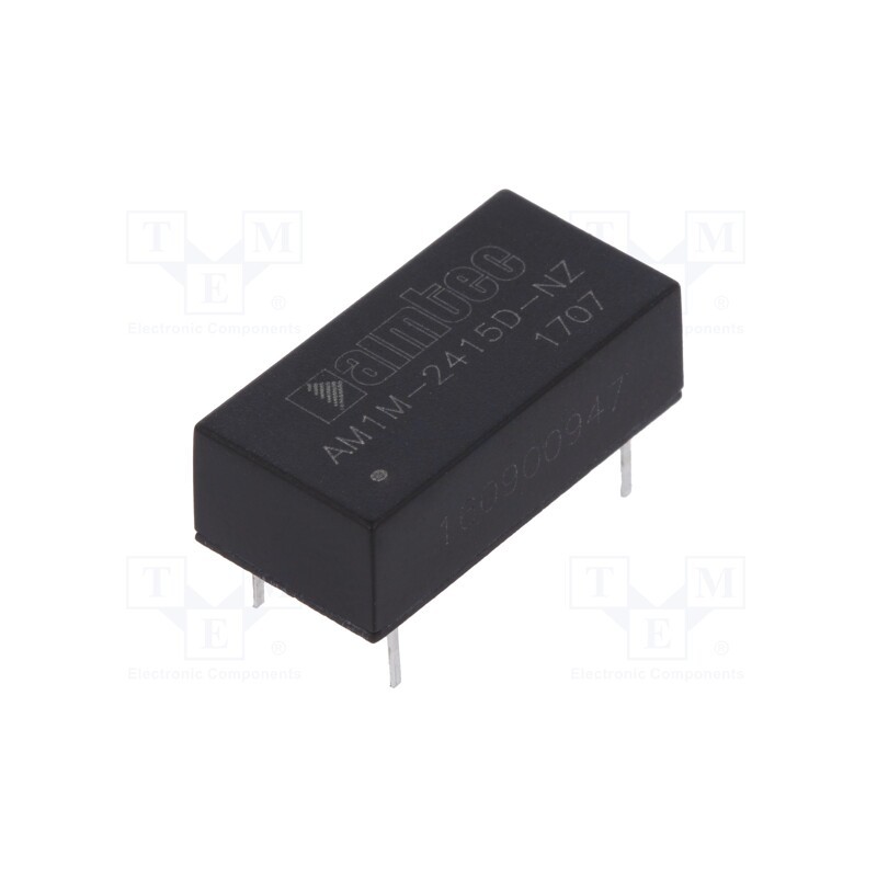 1 pcs x AIMTEC - AM1M-2415D-NZ - Converter: DC/DC, 1W, Uin: 21.6÷26.4V, Uout: 15VDC, Uout2: -15VDC