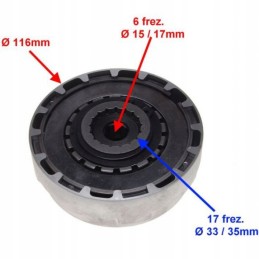 Clutch for quad atv 110cc, semi-automatic, shaft 17z