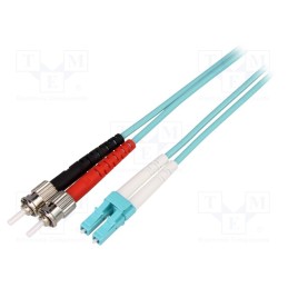 1 pcs x LOGILINK - FP3LT02 - Fiber patch cord, OM3, LC/UPC,ST/UPC, 2m, Optical fiber: 50/125um