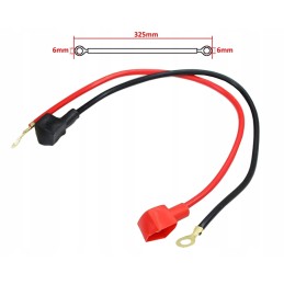 Cable battery cables plus and minus 6mm eyelet quad atv 50 110 125 150
