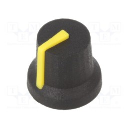 2 pcs x CLIFF - CL170850BR - Knob, with pointer, rubber,plastic, Øshaft: 6mm, Ø16.8x14.5mm