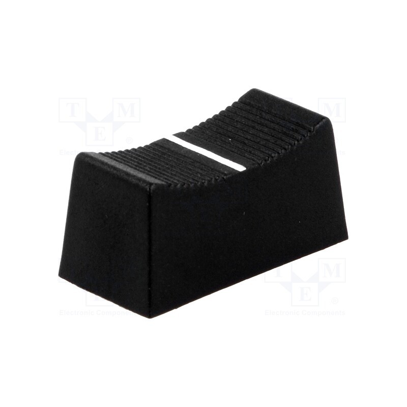 2 pcs x CLIFF - CS1 TYPE 6MM BLACK - Knob: slider, black, 23x11x11mm, width shaft 6,3mm, plastic