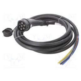 1 pcs x HARTING - 8813508888880A1 - Cable: eMobility, 1x0.5mm2,5x6mm2, 480V, 22kW, IP44, wires,Type 2