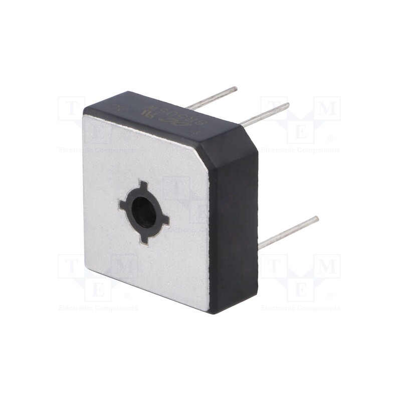1 pcs x DC COMPONENTS - BR506W - Bridge rectifier: single-phase, Urmax: 600V, If: 50A, Ifsm: 500A