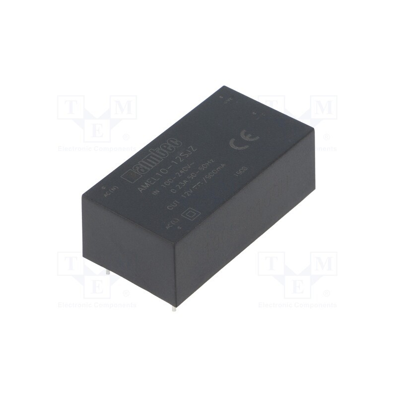1 pcs x AIMTEC - AMEL10-12SJZ - Converter: AC/DC, 10W, 85÷264VAC, Usup: 100÷370VDC, Uout: 12VDC