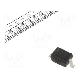 pcs x DIODES INCORPORATED - D1213A-01WS-7 - Diode: TVS array, 6V, 5A, 0.25W, SOD323, Features: ESD protection