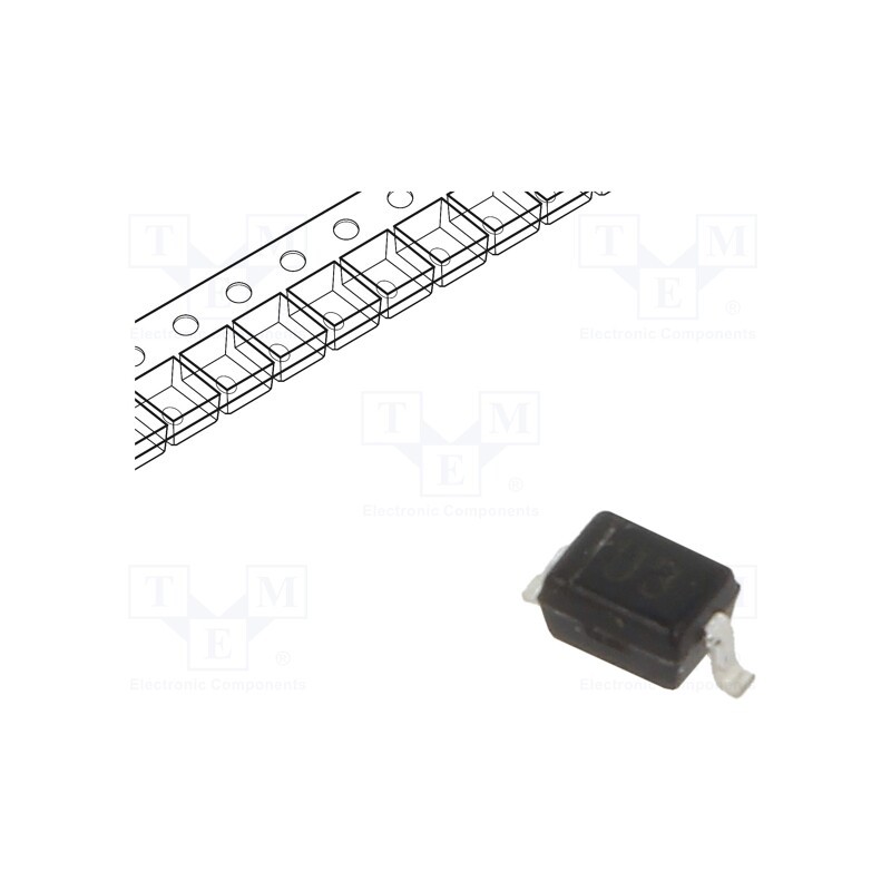 pcs x DIODES INCORPORATED - D1213A-01WS-7 - Diode: TVS array, 6V, 5A, 0.25W, SOD323, Features: ESD protection