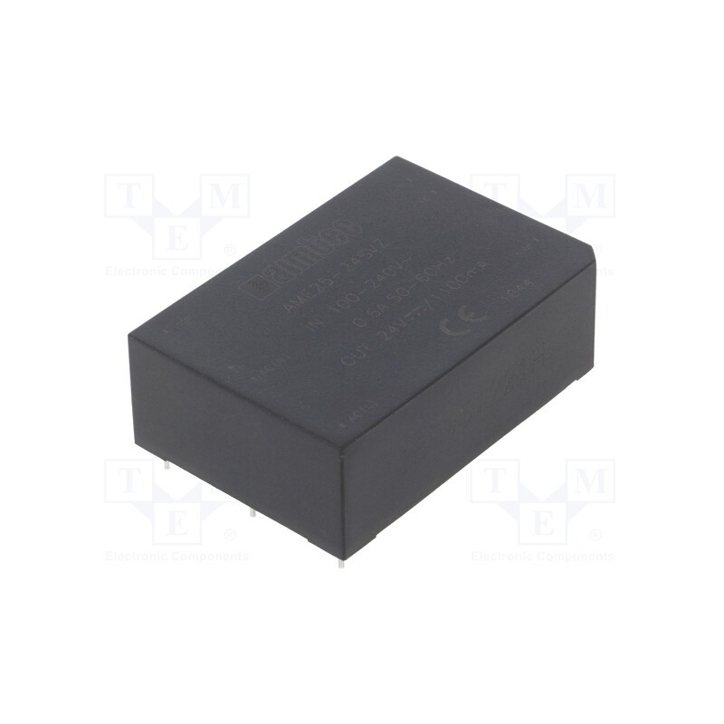 1 pcs x AIMTEC - AME25-24SVZ - Converter: AC/DC, 26.4W, 85÷264VAC, Usup: 120÷370VDC, Uout: 24VDC