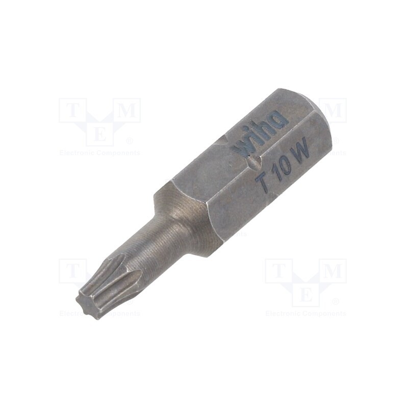 1 pcs x WIHA - 4925 - Screwdriver bit, Torx®, TX10, Overall len: 25mm, STANDARD