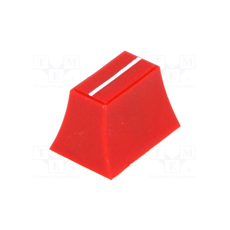 2 pcs x CLIFF - CS2 TYPE B RED - Knob: slider, red, 20x14x13mm, Width shaft 3/4mm, plastic