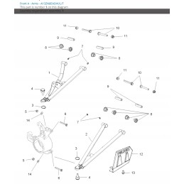Front upper right wishbone Polaris Sportsman 1000 Scrambler 850 1019809 293