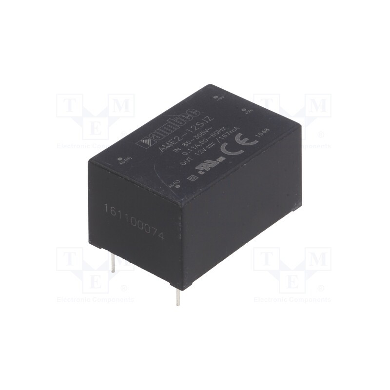 1 pcs x AIMTEC - AME2-12SJZ - Converter: AC/DC, 2W, 85÷305VAC, Usup: 120÷430VDC, Uout: 12VDC, 76%