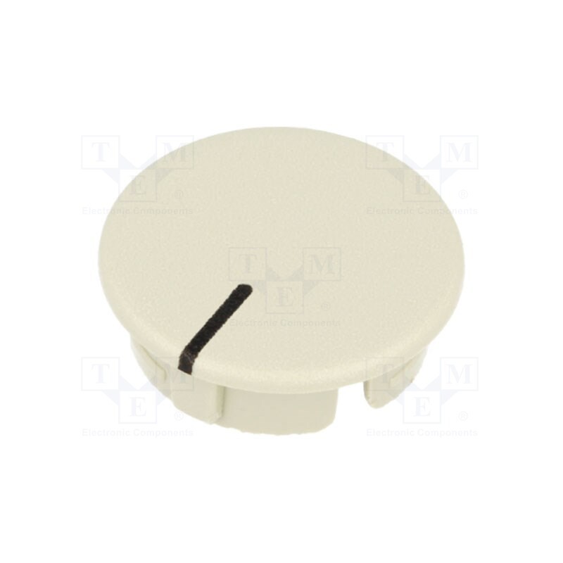 2 pcs x OKW - A4116107 - Cap, ABS, beige, push-in, Pointer: black, round, A2516,A2616