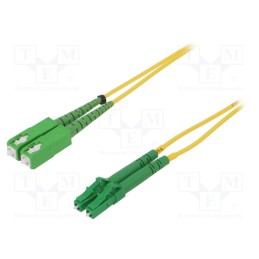 1 pcs x FIBRAIN - G-SCA-LCA-S-001.0-DX-D-18-Y - Fiber patch cord, LC/APC,SC/APC, 1m, Optical fiber: 9/125um, Gold