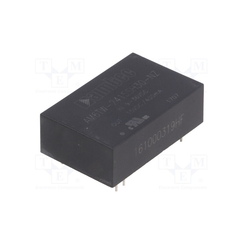 1 pcs x AIMTEC - AM6TW-2415SH30-NZ - Converter: DC/DC, 6W, Uin: 9÷36V, Uout: 15VDC, Iout: 400mA, DIP24