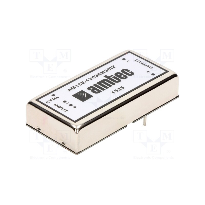 1 pcs x AIMTEC - AM15E-1203SH30IZ - Converter: DC/DC, 13.2W, Uin: 9÷18V, Uout: 3.3VDC, Iout: 4A, 2'x1'