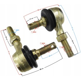 Steering rod ends for ATV 125 9 and 125 x