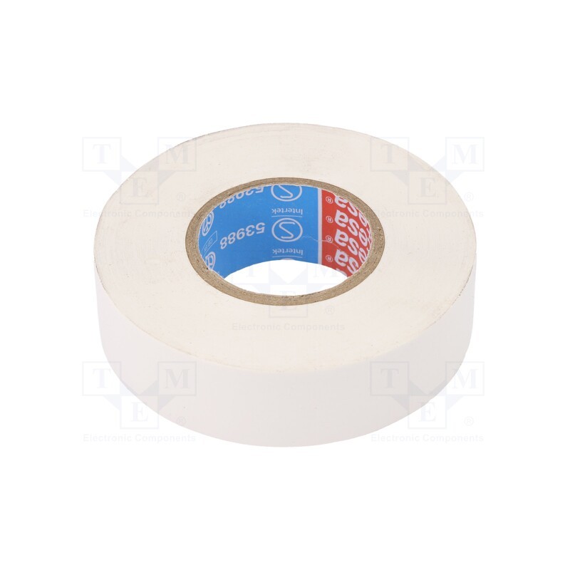1 pcs x TESA - 53988-00062-00 - Tape: electrical insulating, W: 19mm, L: 25m, Thk: 0.15mm, white