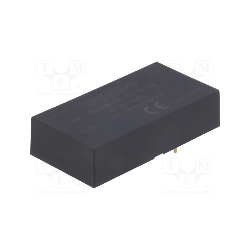 1 pcs x AIMTEC - AM10EW-4815SH30-NZ - Converter: DC/DC, 10W, Uin: 18÷75V, Uout: 15VDC, Iout: 0.667A, 2'x1'