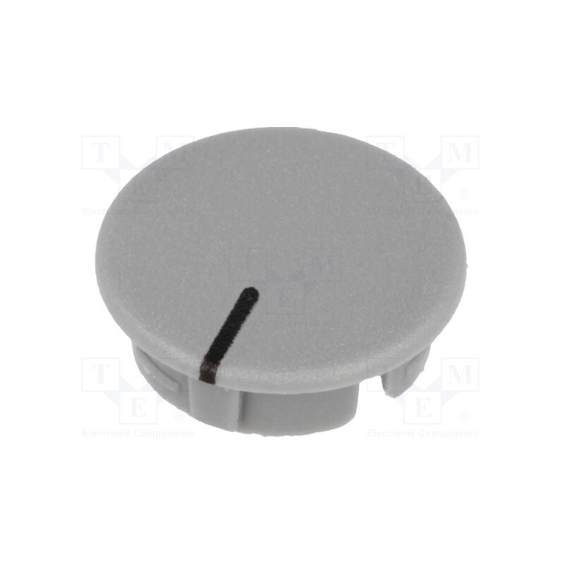 2 pcs x OKW - A4110108 - Cap, ABS, grey, push-in, Pointer: black, round, A2510,A2609