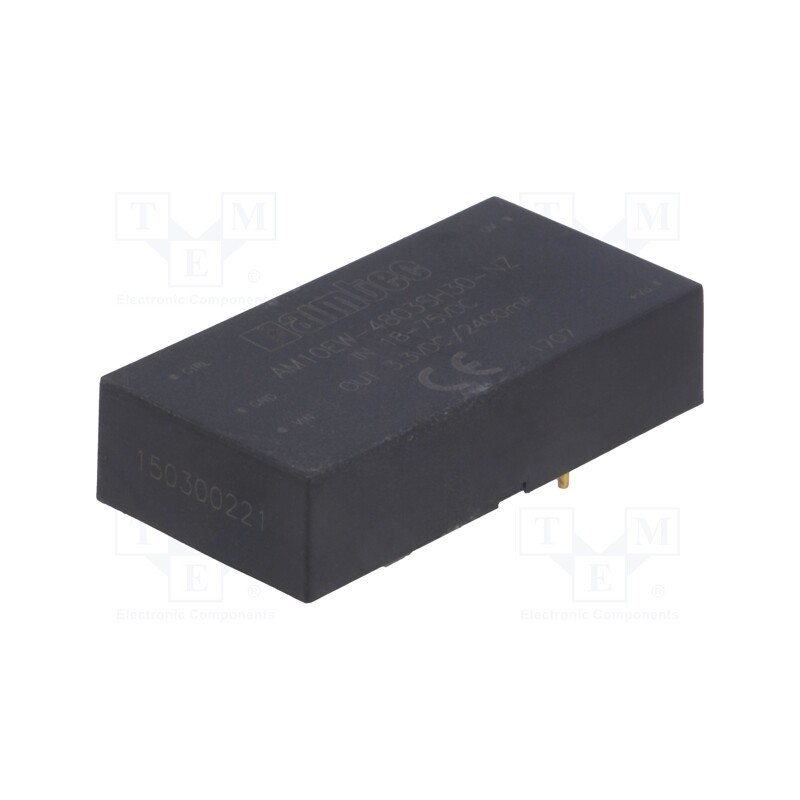 1 pcs x AIMTEC - AM10EW-4803SH30-NZ - Converter: DC/DC, 10W, Uin: 18÷75V, Uout: 3.3VDC, Iout: 2.4A, 2'x1'