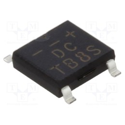 10 pcs x DC COMPONENTS - TB8S - Bridge rectifier: single-phase, 800V, If: 1A, Ifsm: 30A, ABS, SMT