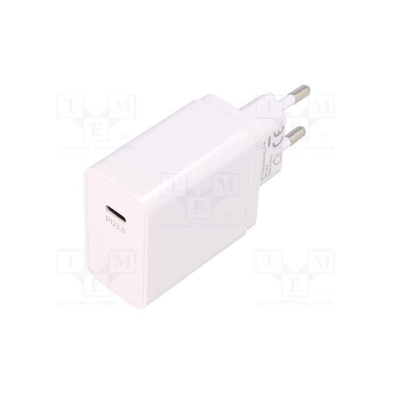 1 pcs x Goobay - 57749 - Power supply: switched-mode, plug, 5VDC,, 25W, Plug: EU, Out: USB C