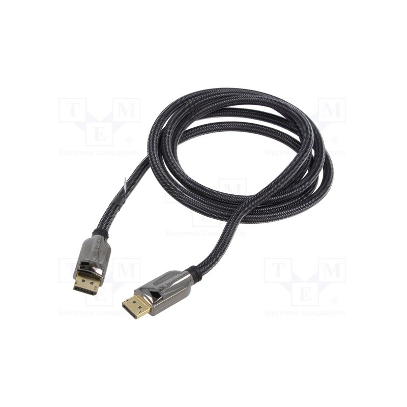 1 pcs x VENTION - HCABG - Cable, DisplayPort 1.4, DisplayPort plug,both sides, textile