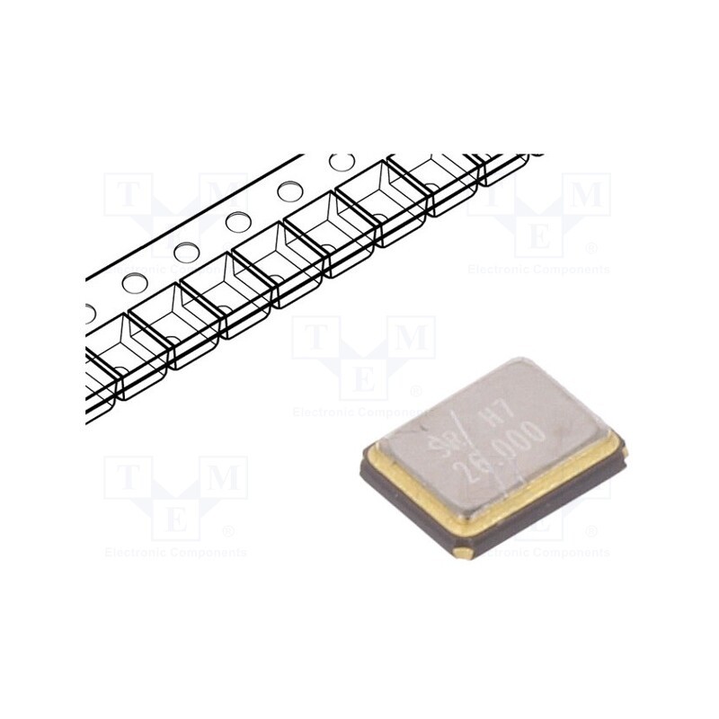 2 pcs x SR PASSIVES - 3225-26M-SR - Resonator: quartz, 26MHz, ±10ppm, 9pF, SMD, 3.2x2.5x0.7mm