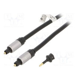 1 pcs x Goobay - 77137 - Cable, Toslink plug,both sides, 3m, Plating: gold-plated, black