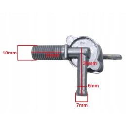 Fuel tap m10x1 25 screwed into the tank cross enduro quad atv 50 110 125