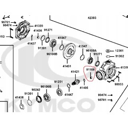 Kymco mxu 500 rear differential bearing