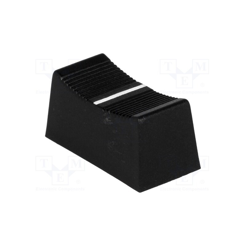 2 pcs x CLIFF - CS1 TYPE B BLACK - Knob: slider, black, 23x11x11mm, Width shaft 3/4mm, plastic